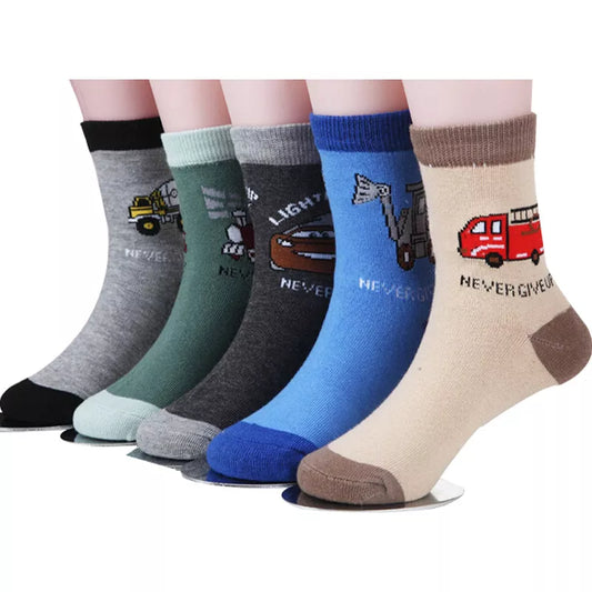 5 pair cotton children socks for boys 1-3 /5-8 years..