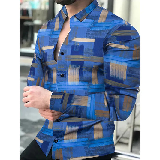 Luxury Men Long Sleeved Button Shirts