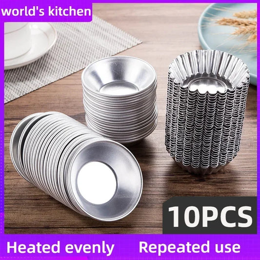 10pcs Aluminum Cupcake Mold small baking tools